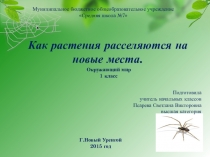 Презентация по окружающему миру Расселение растений