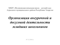 Организация внеурочной и досуговой деятельности младших школьников. Из опыта работы.