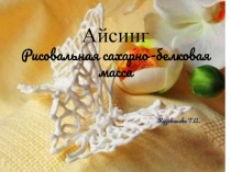 Презентация ОП Кондитер (Кондитерское дело) Отделочные полуфабрикаты