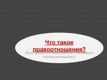 Презентация Правоотношения и их виды урок 1