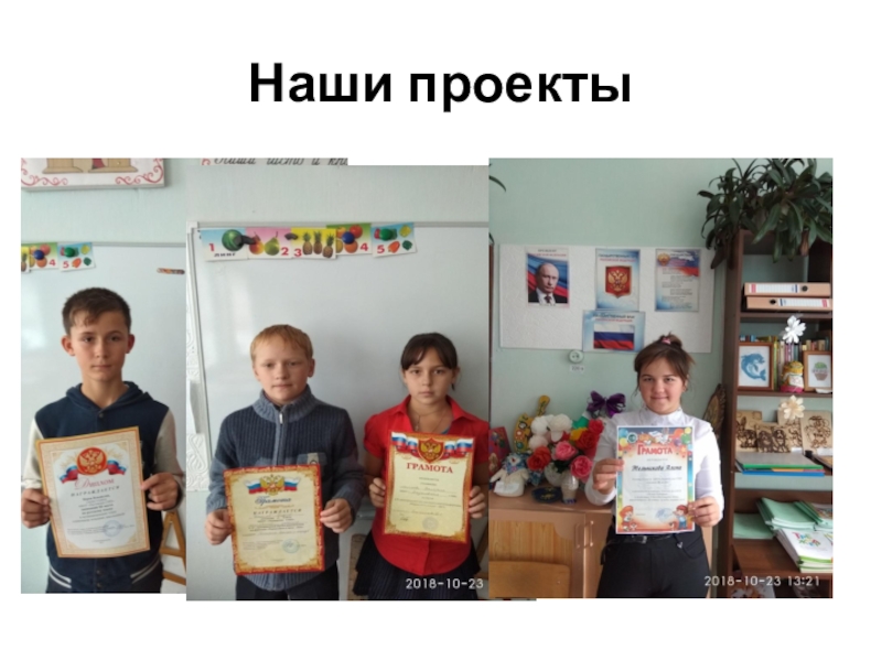 Презентация для участия в конкурсе Учитель года Наши проекты Наши проекты