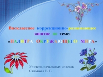Презентация к внеклассному занятию по коррекции: Палитра окружающего мира (2 класс)