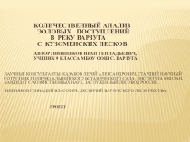 Презентация проекта по темеКоличественный анализ Эоловых поступлений в реку Варзуга с. Кузоменских песков