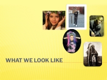 Презентация по английскому языку What we look like