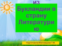 Презентация по внеклассному занятию Путешествие из Букландии в страну Литературию