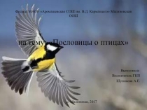 Презентация Пословицы о птицах