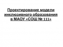Проект по организации обучения детей с ОВЗ Инклюзивное образование в школе