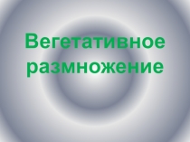 Презентация по биологии по теме Вегетативное размножение
