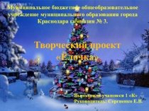 Презентация к защите проекта: Ёлочка-ёлка.