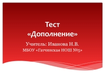 Презентация по русскому языку на тему Дополнение