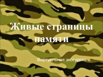 Виртуальная экскурсия по стихотворению К. Симонова Сын артиллериста