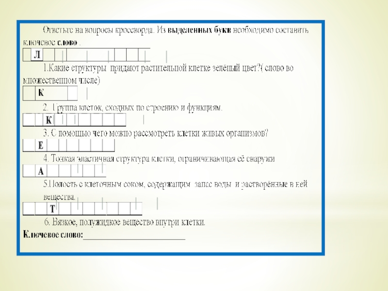 Химический состав клетки (5 класс)