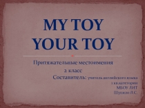 Презентация по английскому языку на тему Притяжательные местоимения