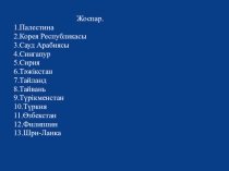 Әлем елдері: Палестина және Шри-Ланька