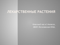 Презентация к классному часу