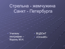 Презентация к внеклассному мероприятию  СТРЕЛЬНА- ЖЕМЧУЖИНА САНКТ- ПЕТЕРБУРГА