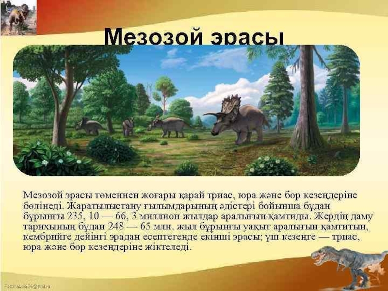 по биологии на тему жердің даму тарихы
