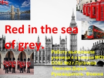 Презентация по английскому языку  Red in the sea of grey'