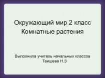 Презентация по окружающему миру на тему Комнатные растения
