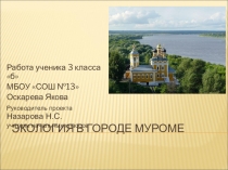 Презентация по теме Экология города Мурома