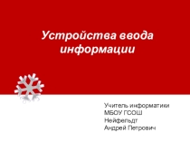 Устройства ввода информации. вариант 2