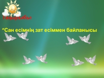 Сан есімнің зат есіммен байланысы
