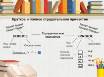 Презентация к уроку Краткие и полные страдательные причастия