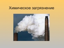 Материалы к уроку. Химическое загрязнение