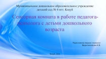 Доклад на районном методическом объединении Работа педагога-психолога с детьми дошкольного возраста в сенсорной комнате