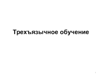Презентация по английскому языку на тему Трехъязычное обучение (9 класс)