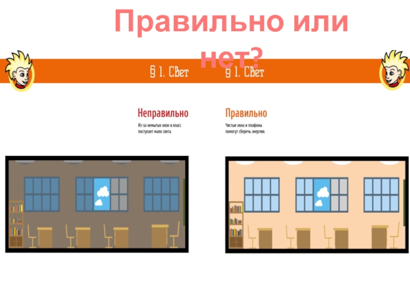 Презентация для классного часа по теме Энергосбережение Правильно или нет? Правильно или нет?