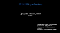 Предметно-развивающая среда в средней группе 2019-2020г.