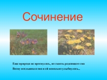 Презентация - сочинение по теме: Весна