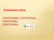 Презентация по русскому языку на тему Значение слов: синонимы, антонимы, омонимы, омографы