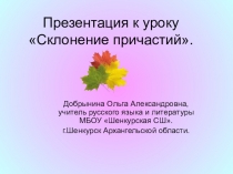 Презентация к уроку Склонение причастий.