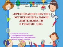 Презентация по опытно-экспериментальной деятельности