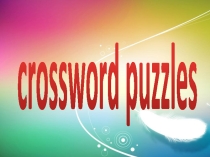 English Meals. Crosswords
