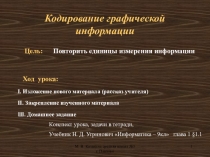Презентация Кодироваие графики- 9кл