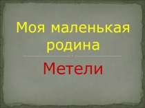 Презентация Моя маленькая родина Метели