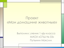 Мои домашние животные