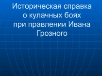 Презентация по литературе Кулачные бои