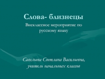 Презентация по русскому языку на тему Омонимы