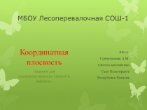 Координатная плоскость /задания для совершенствования умений и навыков /