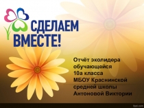 Отчёт эколидера Всероссийской акции Сделаем вместе