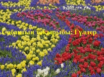Презентация сабақ ана тілі Гүлдер 1 сынып