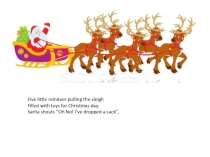 Презентация по английскому языку Five little reindeer  (5 класс)