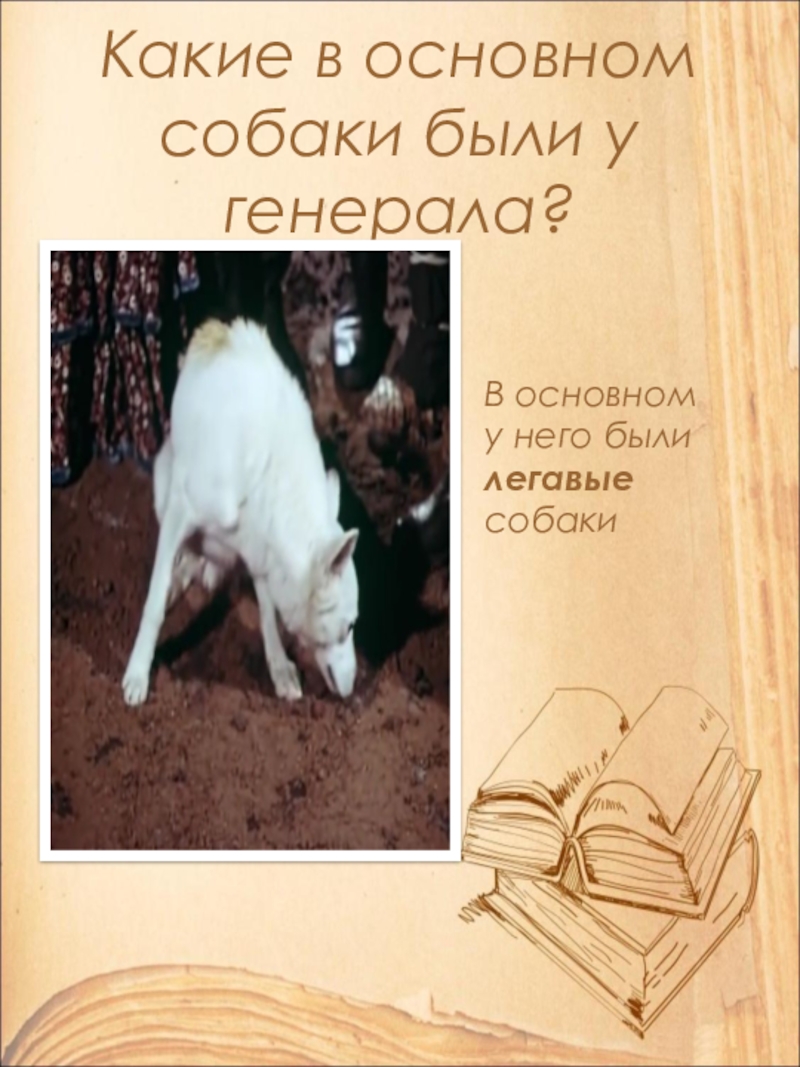 Открытый урок по литературе в 9 классе на тему: А.П. Чехов. Рассказ Хамелеон. Смысл названия и художественные особенности рассказа. Какие в основном собаки были у генерала?В основном у него были легавые собаки Какие в основном собаки были у генерала?В основном у него были легавые собаки