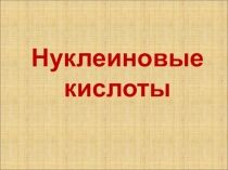 Презентация по биологии на тему Нуклеиновые кислоты (9 класс)