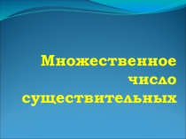 Презентация по английскому языку на тему Множественное число существительных (5 класс)
