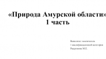 Презентация Природа Амурской области